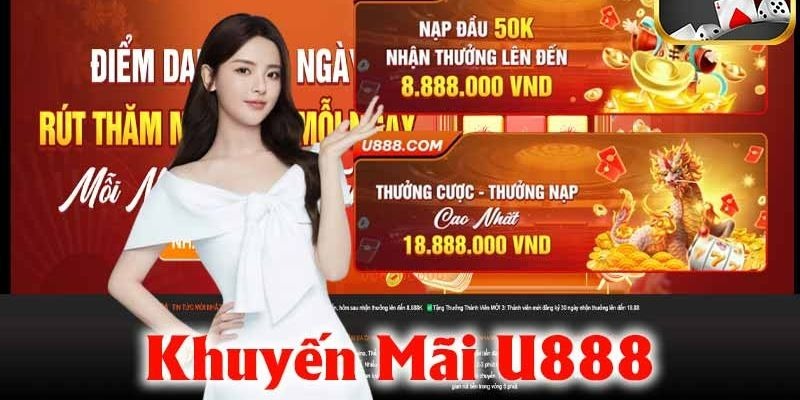 U888 Hoàn Trả Tức Thì - Ưu Đãi Khuyến Khích Hội Viên 2 Hướng dẫn cách nhận thưởng điểm danh U888 mới nhất