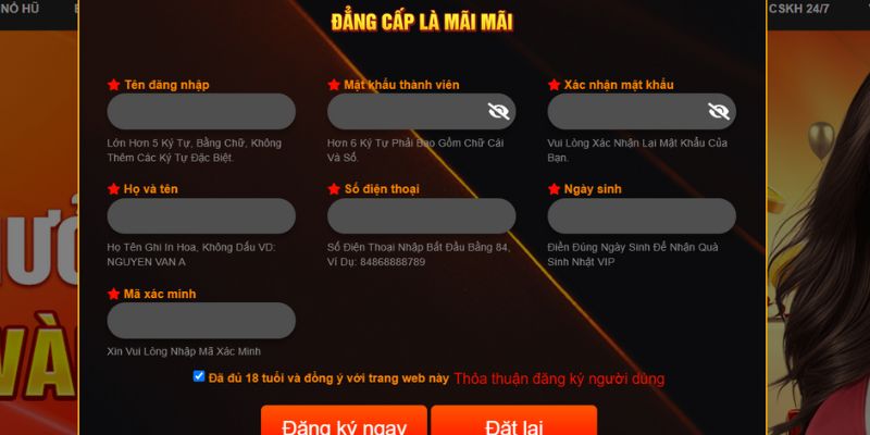 Đăng ký U888 - Hướng dẫn căn bản cho tân binh đổi thưởng 2 Giao diện khi người chơi tạo tài khoản mới tại U888